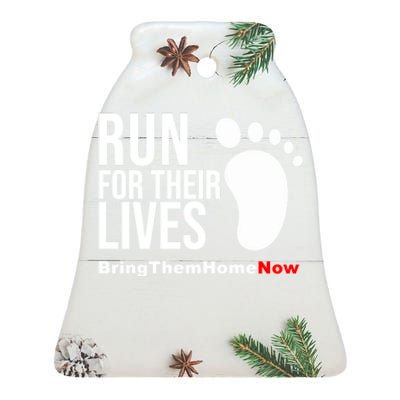 Run For Their Lives Ceramic Bell Ornament