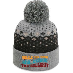 Retro Funny T , Inhale The The Baniff Cuffed Pom Beanie