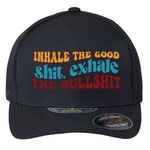 Retro Funny T , Inhale The Flexfit Unipanel Trucker Cap