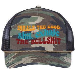 Retro Funny T , Inhale The Retro Rope Trucker Hat Cap