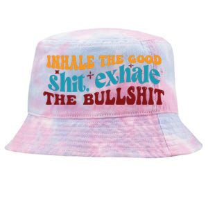 Retro Funny T , Inhale The Tie-Dyed Bucket Hat