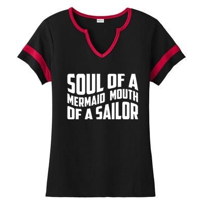 Retro Funny T , Soul Of A Me Ladies Halftime Notch Neck Tee