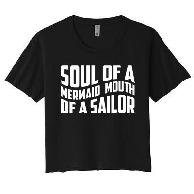 Retro Funny T , Soul Of A Me Women's Crop Top Tee