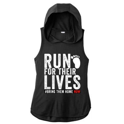 Run For Their Lives Ladies PosiCharge Tri-Blend Wicking Draft Hoodie Tank