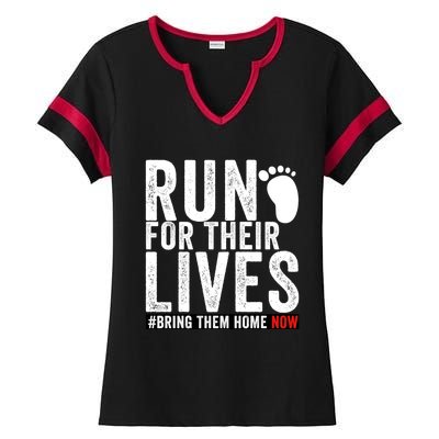 Run For Their Lives Ladies Halftime Notch Neck Tee