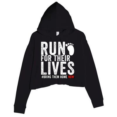 Run For Their Lives Crop Fleece Hoodie