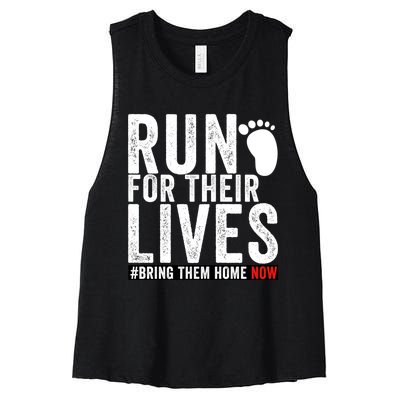 Run For Their Lives Women's Racerback Cropped Tank