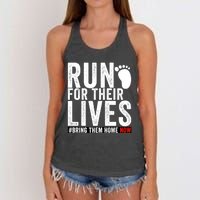 Run For Their Lives Women's Knotted Racerback Tank