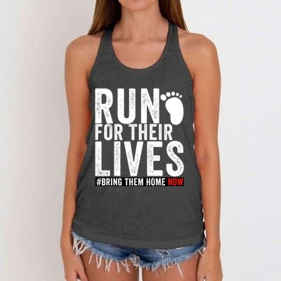 Run For Their Lives Women's Knotted Racerback Tank