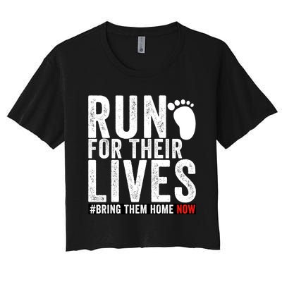 Run For Their Lives Women's Crop Top Tee