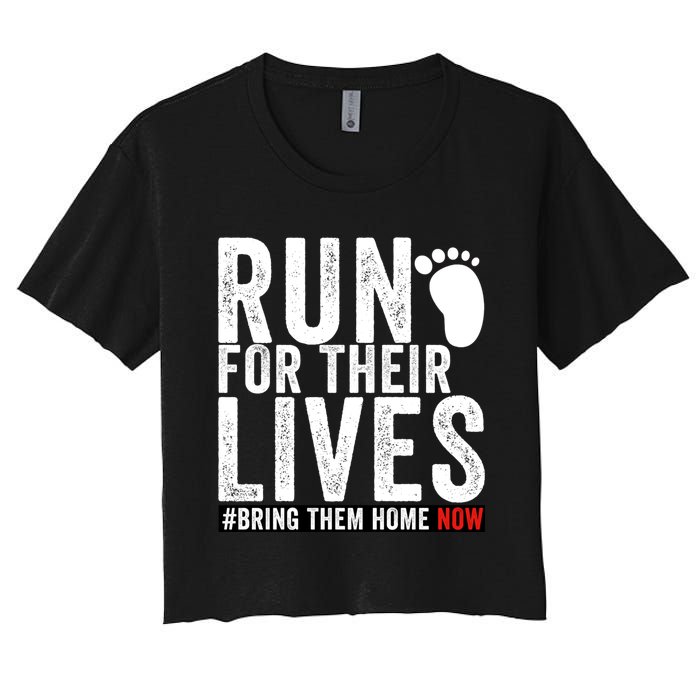 Run For Their Lives Women's Crop Top Tee