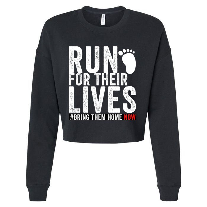 Run For Their Lives Cropped Pullover Crew