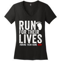 Run For Their Lives Women's V-Neck T-Shirt