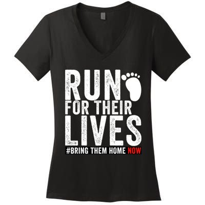 Run For Their Lives Women's V-Neck T-Shirt