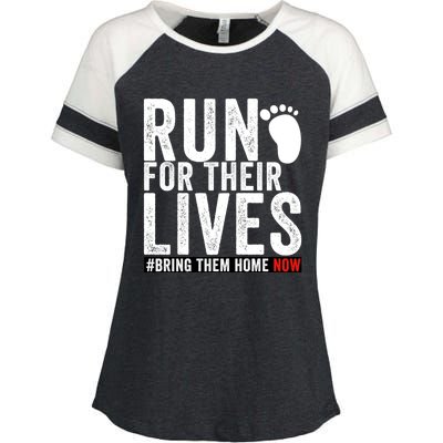 Run For Their Lives Enza Ladies Jersey Colorblock Tee