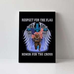 Respect For The Flag Honor For The Cross Canvas