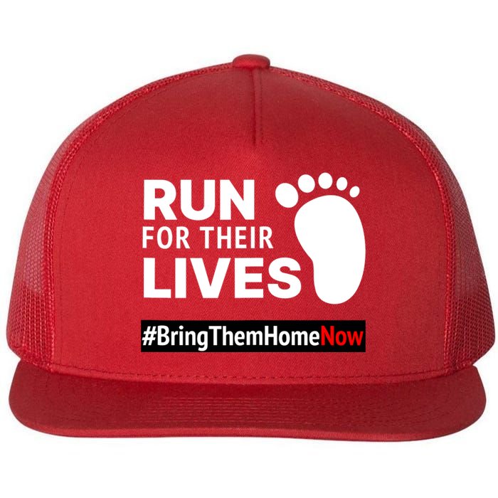 Run For Their Lives Flat Bill Trucker Hat