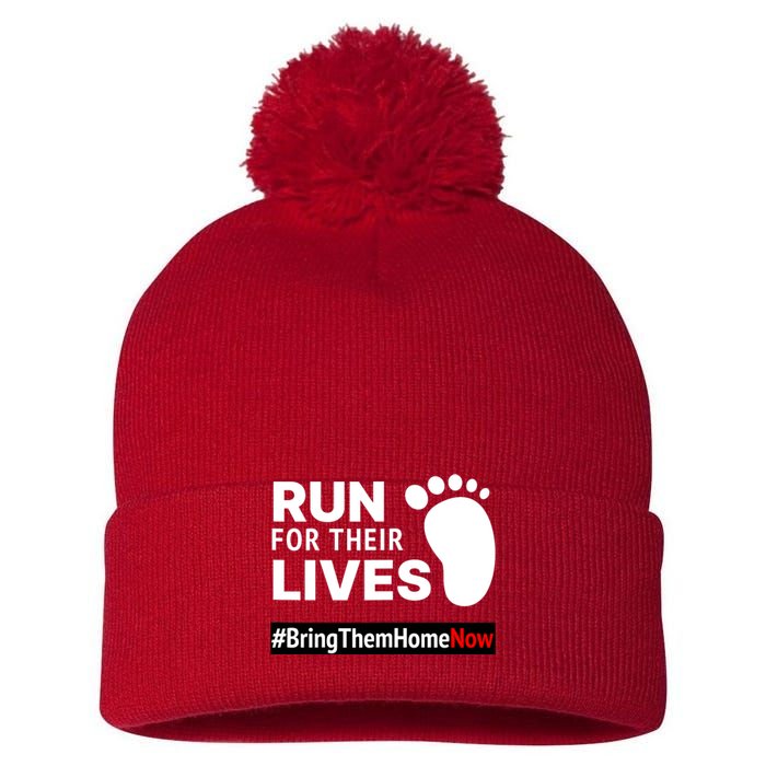 Run For Their Lives Pom Pom 12in Knit Beanie