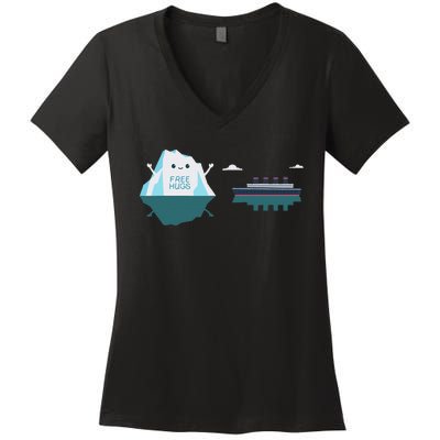 Retro Funny Titanic 1912 Cruise Ship Titanic Women's V-Neck T-Shirt