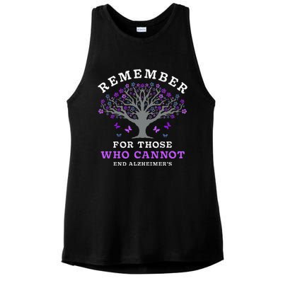 Remember For Those Who Cannot AlzheimerS Awareness Ladies PosiCharge Tri-Blend Wicking Tank