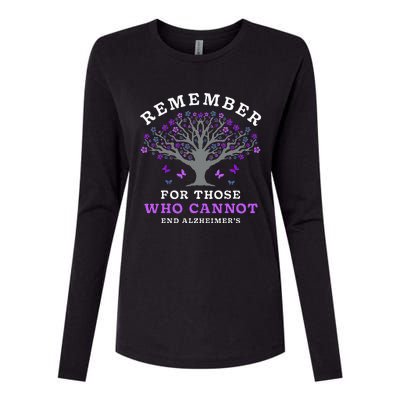 Remember For Those Who Cannot AlzheimerS Awareness Womens Cotton Relaxed Long Sleeve T-Shirt