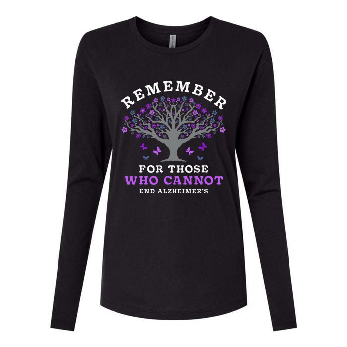 Remember For Those Who Cannot AlzheimerS Awareness Womens Cotton Relaxed Long Sleeve T-Shirt