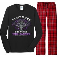 Remember For Those Who Cannot AlzheimerS Awareness Long Sleeve Pajama Set