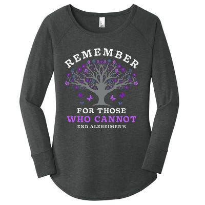 Remember For Those Who Cannot AlzheimerS Awareness Women's Perfect Tri Tunic Long Sleeve Shirt