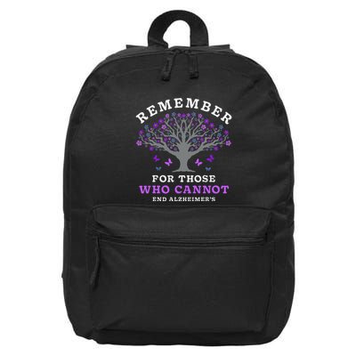 Remember For Those Who Cannot AlzheimerS Awareness 16 in Basic Backpack