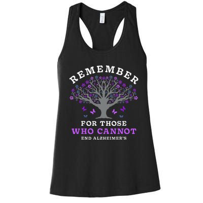 Remember For Those Who Cannot AlzheimerS Awareness Women's Racerback Tank