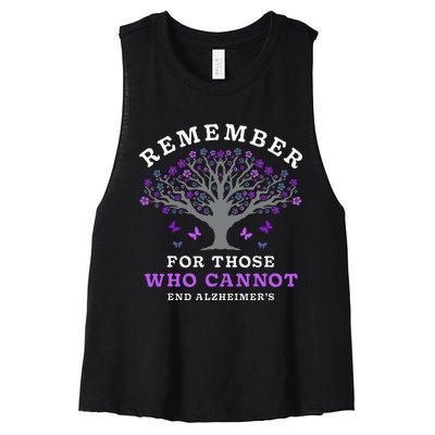 Remember For Those Who Cannot AlzheimerS Awareness Women's Racerback Cropped Tank