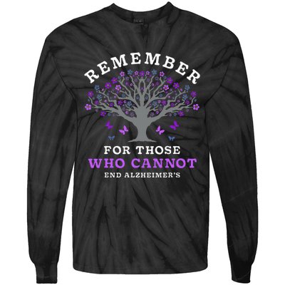 Remember For Those Who Cannot AlzheimerS Awareness Tie-Dye Long Sleeve Shirt