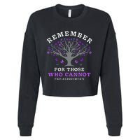 Remember For Those Who Cannot AlzheimerS Awareness Cropped Pullover Crew