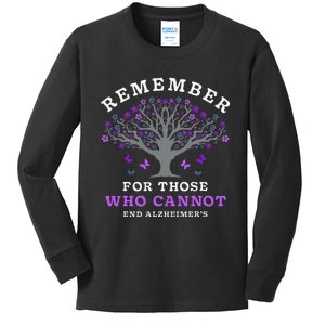 Remember For Those Who Cannot AlzheimerS Awareness Kids Long Sleeve Shirt