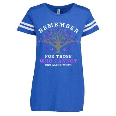 Remember For Those Who Cannot AlzheimerS Awareness Enza Ladies Jersey Football T-Shirt