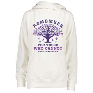 Remember For Those Who Cannot AlzheimerS Awareness Dementia Womens Funnel Neck Pullover Hood