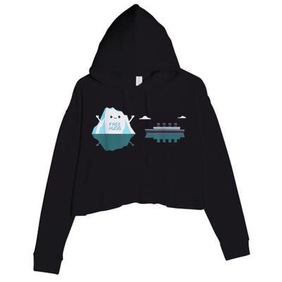 Retro Funny Titanic 1912 Cruise Ship Titanic Crop Fleece Hoodie