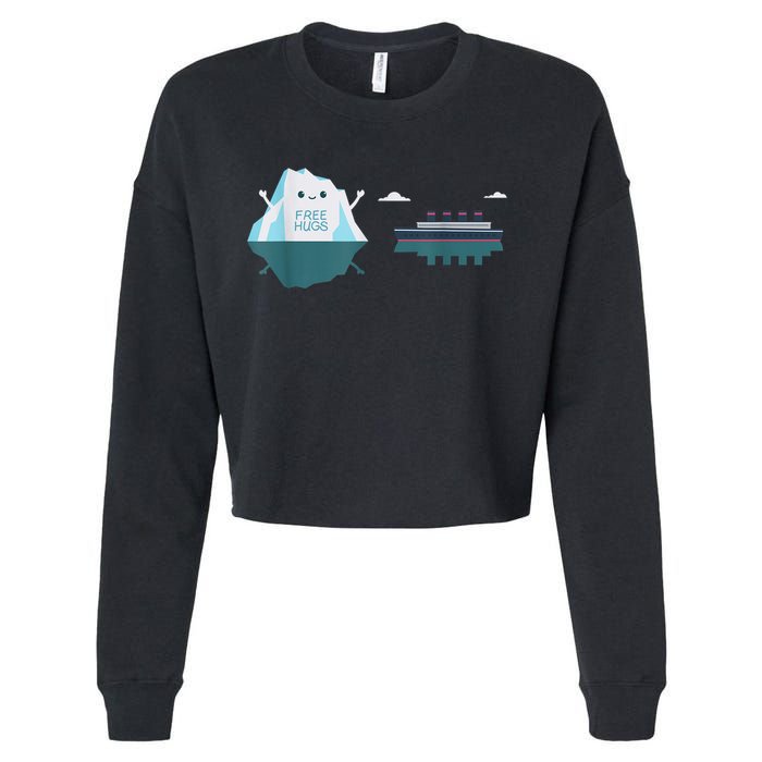 Retro Funny Titanic 1912 Cruise Ship Titanic Cropped Pullover Crew