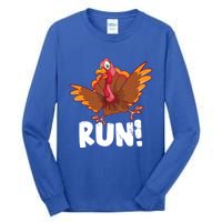 Run Funny Turkey Enthusiast Thanksgiving Racing Lover Gift Tall Long Sleeve T-Shirt