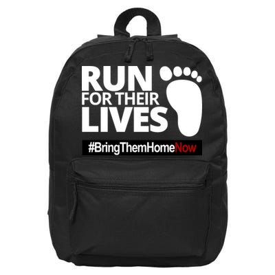 Run For Their Lives Bring Them Home Now Awareness 16 in Basic Backpack