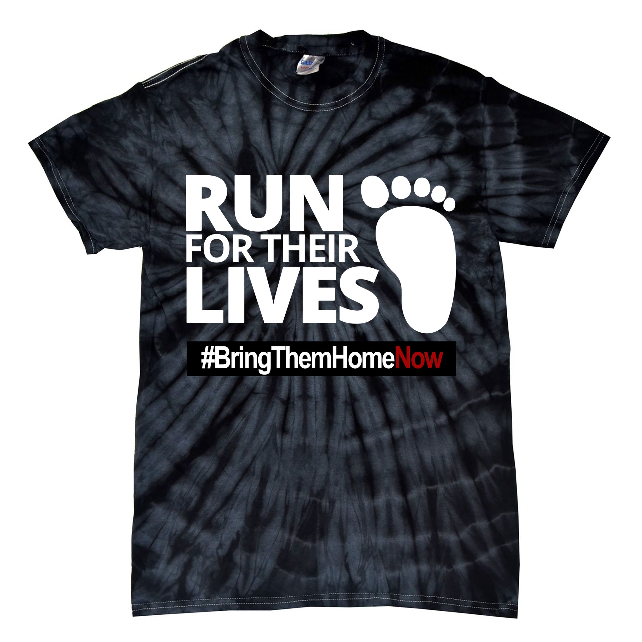 Run For Their Lives Bring Them Home Now Awareness Tie-Dye T-Shirt
