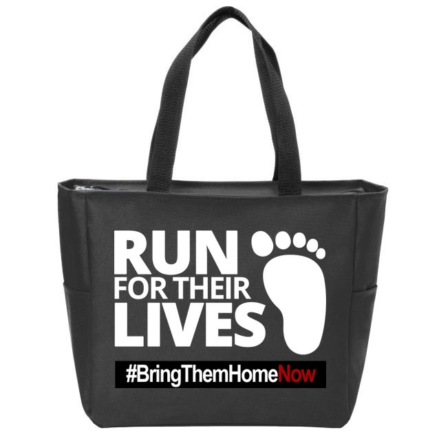 Run For Their Lives Bring Them Home Now Awareness Zip Tote Bag