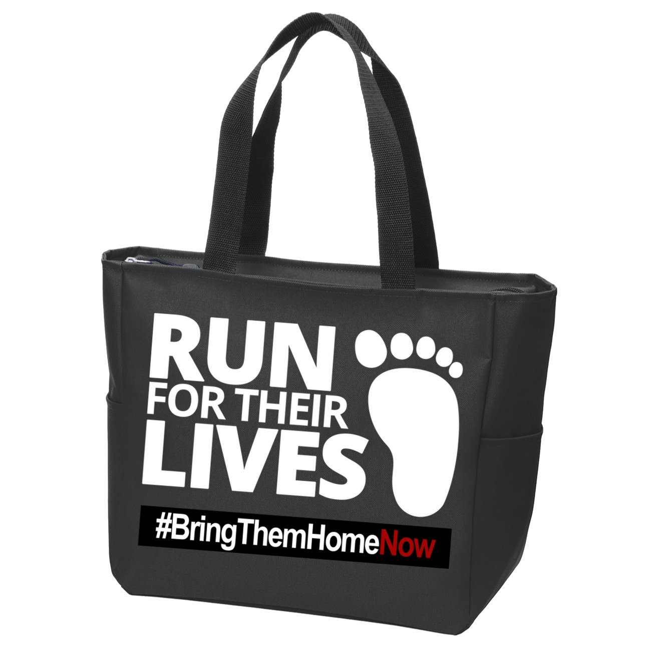 Run For Their Lives Bring Them Home Now Awareness Zip Tote Bag