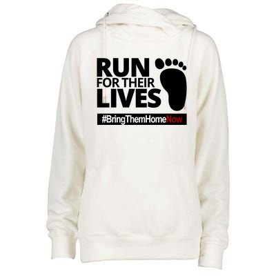 Run For Their Lives Bring Them Home Now Awareness Womens Funnel Neck Pullover Hood