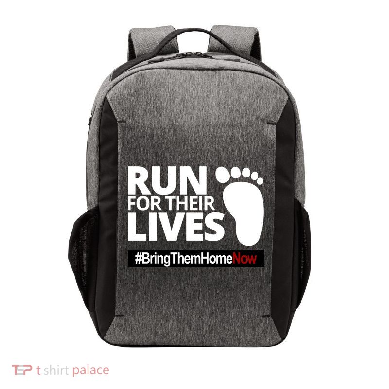 Run For Their Lives Bring Them Home Now Awareness Vector Backpack