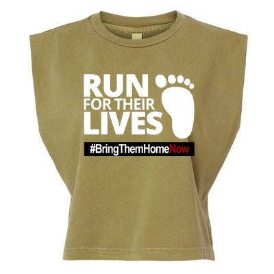 Run For Their Lives Bring Them Home Now Awareness Garment-Dyed Women's Muscle Tee