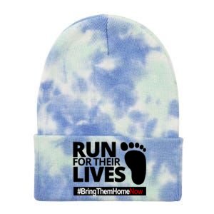 Run For Their Lives Bring Them Home Now Awareness Tie Dye 12in Knit Beanie