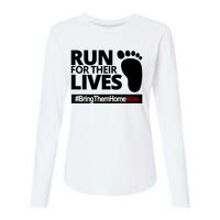 Run For Their Lives Bring Them Home Now Awareness Womens Cotton Relaxed Long Sleeve T-Shirt