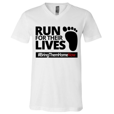 Run For Their Lives Bring Them Home Now Awareness V-Neck T-Shirt