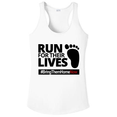 Run For Their Lives Bring Them Home Now Awareness Ladies PosiCharge Competitor Racerback Tank